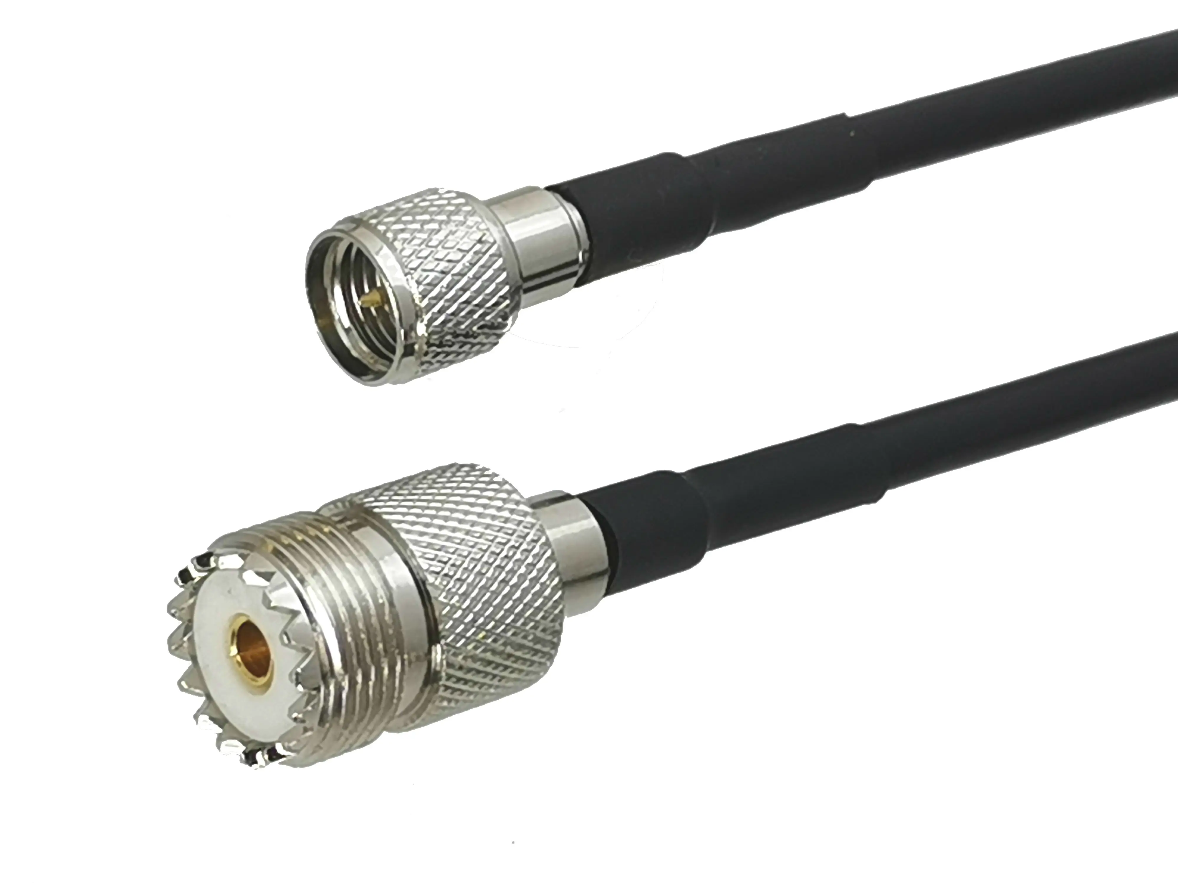 

1Pcs RG58 Mini UHF Male Plug to UHF SO239 Female Jack Connector RF Coaxial Jumper Pigtail Cable For Radio Antenna 6inch~50M