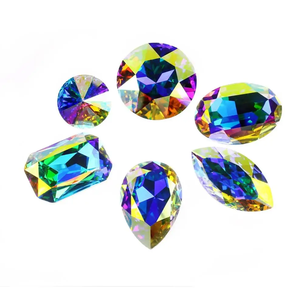 Каплеобразные 3D украшения для нейл-арта стразы блестящие драгоценные камни