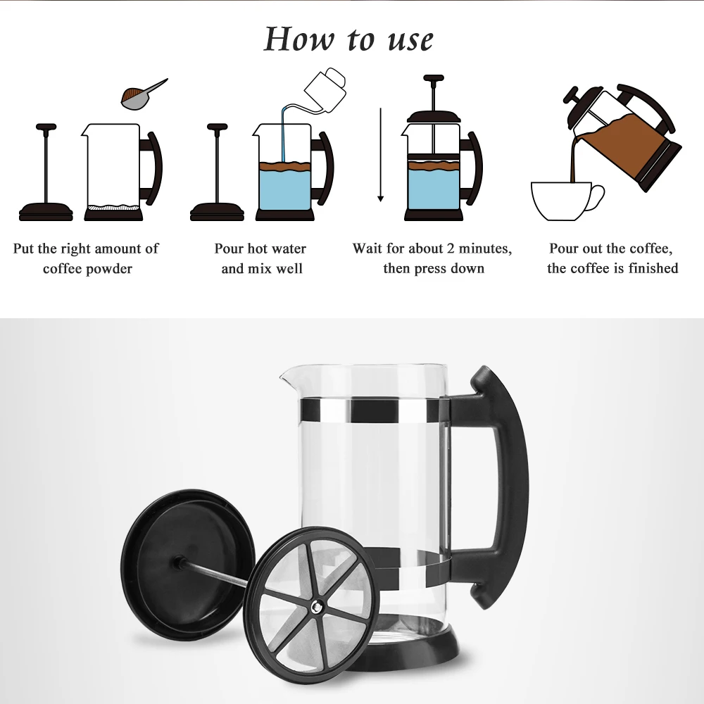 Belr-Housewares 1000 мл французский пресс кофейник для заваривания кофейника Expreso Percolator