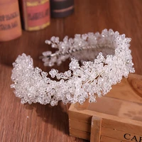 glaze leaf headbands for women wedding crystal haidband bridal vintage earrings hair ornaments girls exquisite colored jewelry