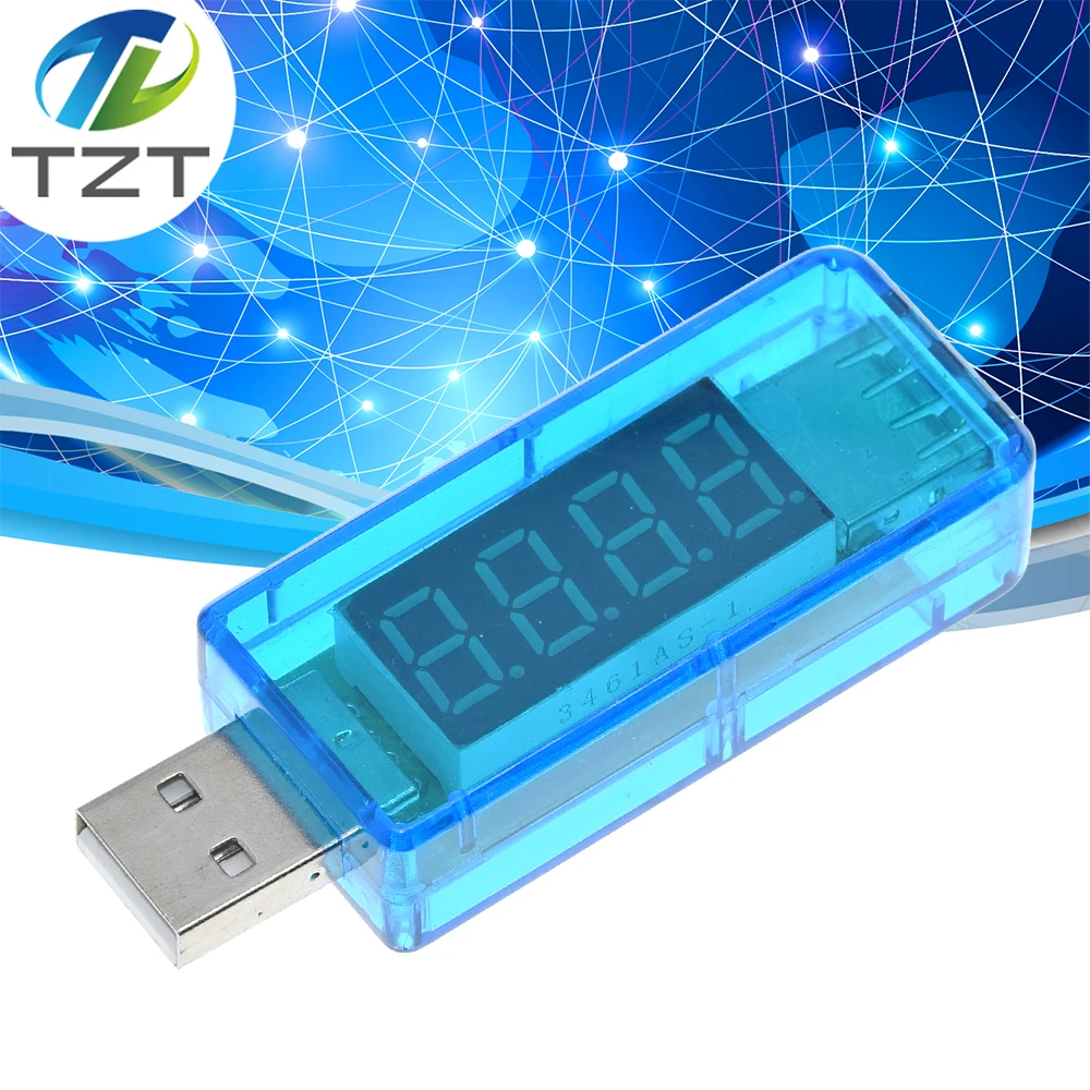 Цифровой USB-тестер TZT измеритель напряжения и для мобильных устройств с зарядкой