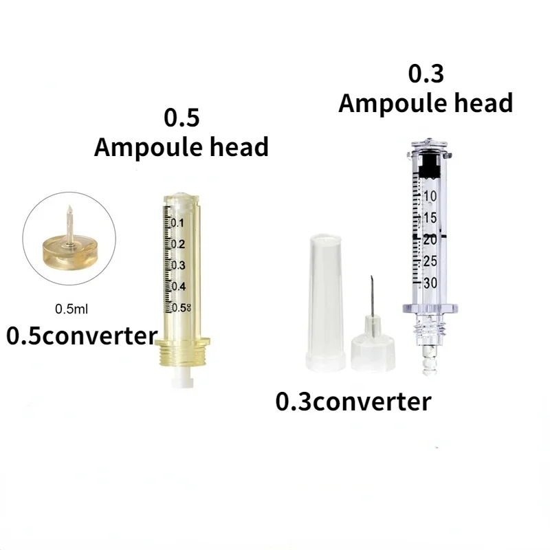

0.3ml 0.5ml Disposable Sterile Ampoule Head for Hyaluron Pen Hyaluronic Acid Gun Atomizer Anti-wrinkle for Lip Filler Lifting