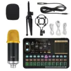 Беспроводной микрофон для караоке BM900, обновленная звуковая карта V10XPRO, профессиональный Студийный конденсаторный микрофон для ПК, компьютера, телефона, микрофон