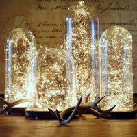 led copper wire fairy lights christmas mini firefly lights girl heart decoration cr2032 button battery copper wire lamp