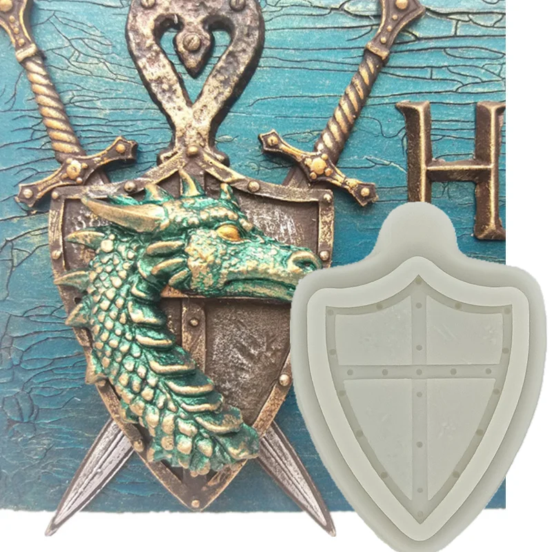 

War Shield Resin Mold Silicone Kitchen Baking Lace Decoration Tool DIY Cake Chocolate Mousse Dessert Candy Fondant Moulds