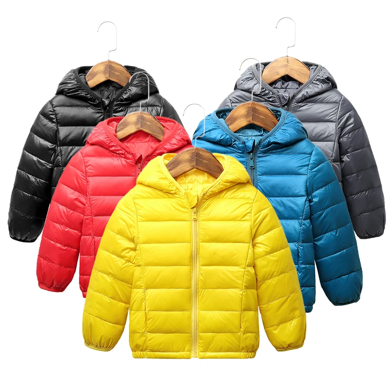 Осенне-зимняя детская куртка Детская тонкая пуховая Мужская и женская хлопковая