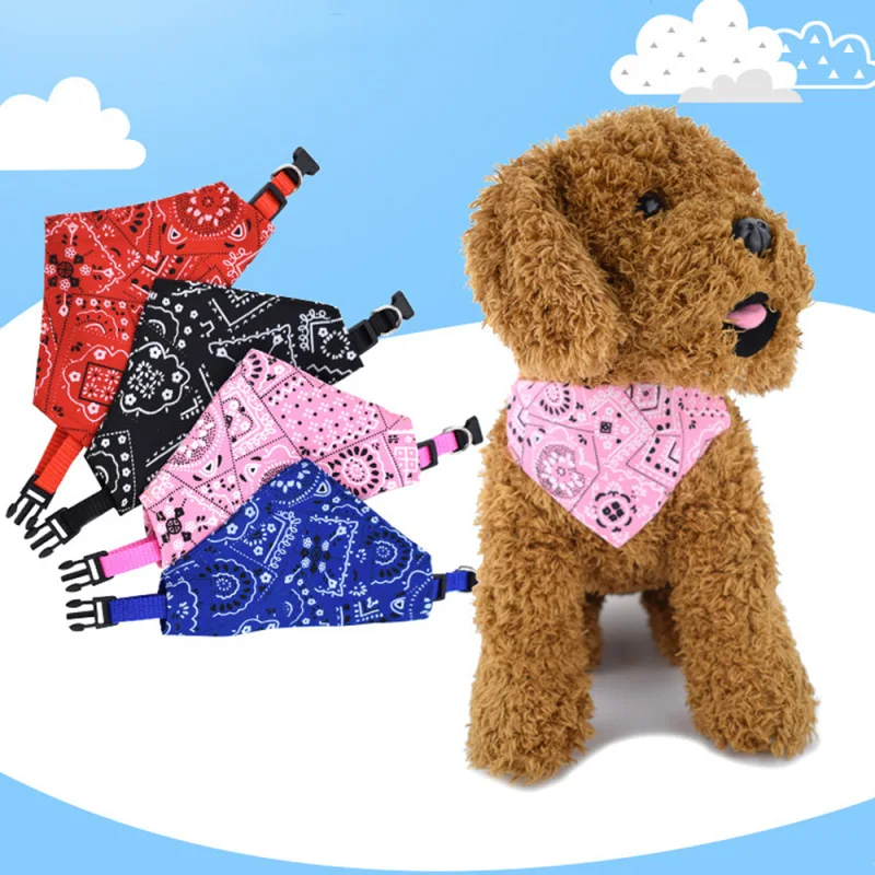 

1 шт. регулируемые товары для домашних животных, Слюнявчик с рисунком, треугольный шарф, аксессуары для украшения