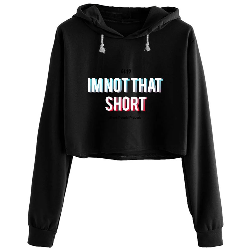 

Женская Короткая Толстовка с капюшоном в стиле Харадзюку