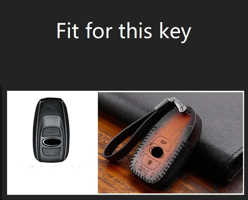 Genuine leather car key cover Key case bag fob For Legacy Subaru XV Forester Outback BRZ Crosstrek styling | Автомобили и
