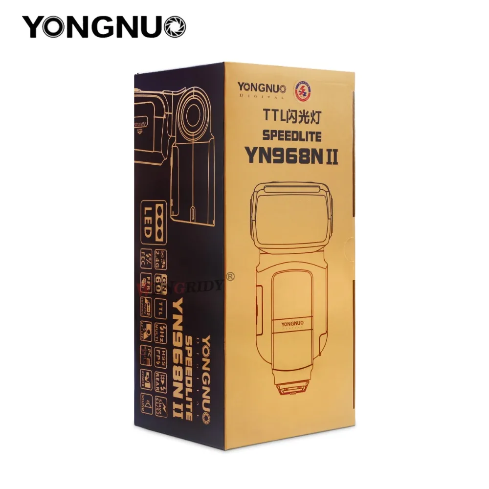 YONGNUO YN968N II Вспышка Speedlite для Canon Nikon DSLR Совместимость с YN622N YN560 Беспроводной ttl Speedlite 1/8000 светодиодный светильник