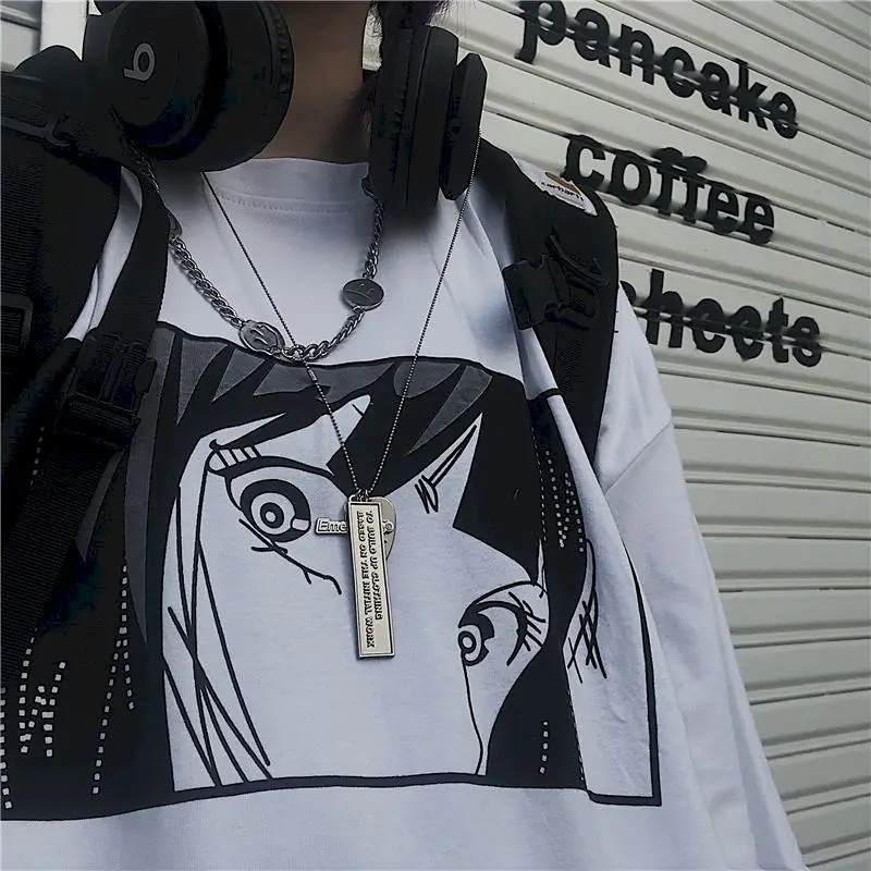 

T-shirt women's dark thin style anime printed t-shirt women Korean version of loose casual short-sleeved t-shirt female student