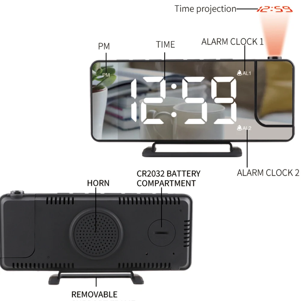 FM радио светодиодный цифровой смарт-будильник часы настольные электронные USB
