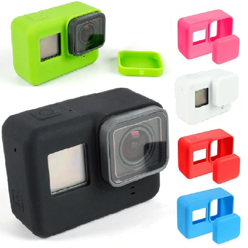 Аксессуары для Go Pro Чехол экшн камеры защитный силиконовый чехол + крышка