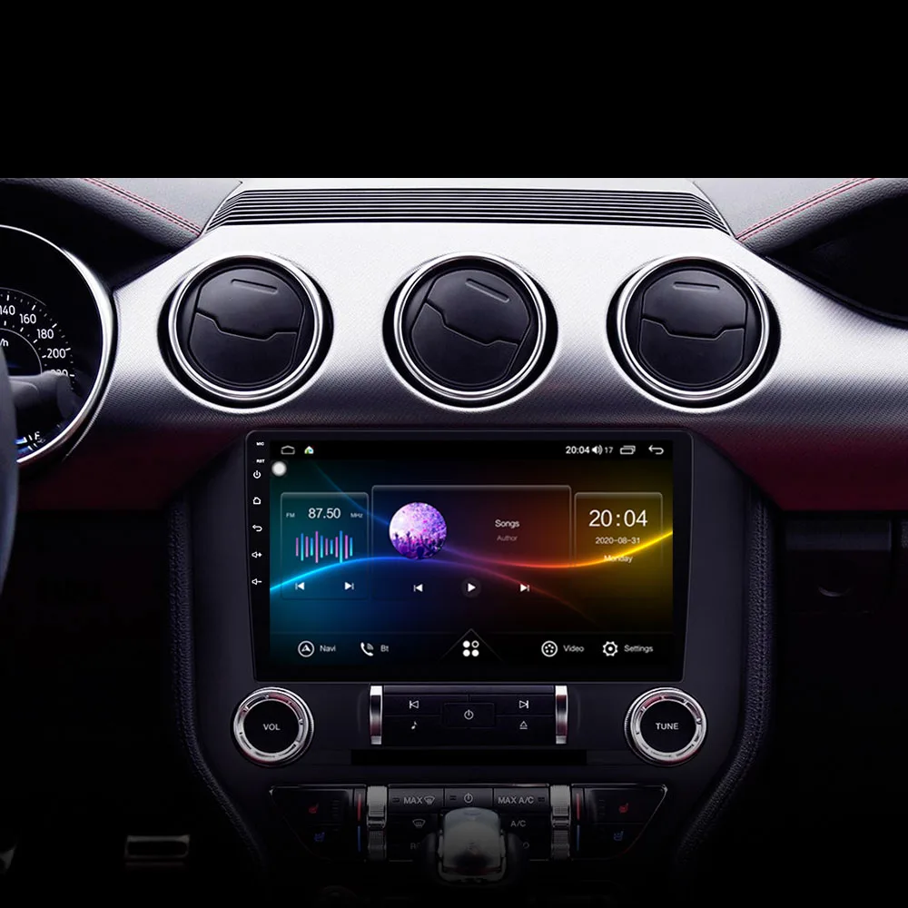 Runningnav для Ford Mustang Octa-Core 2015-2018 Android автомобильное радио мультимедийный видеоплеер