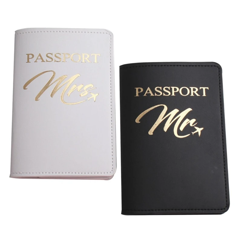 

Portable Bride Groom Travel Passport ID Credit Card Cover Holder Case Protector