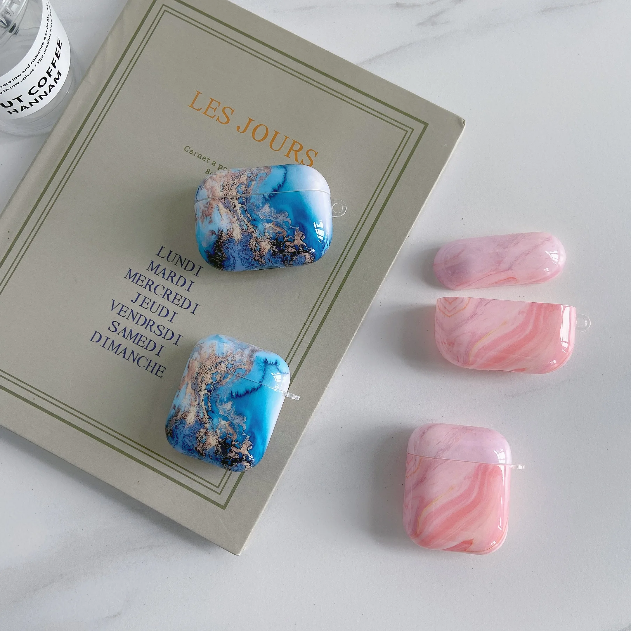 

Girly Heart Marble Silicone TPU Case For Apple Airpods 1/2 Protective Bluetooth Earphone Cover For Air Pods Charging Bags·