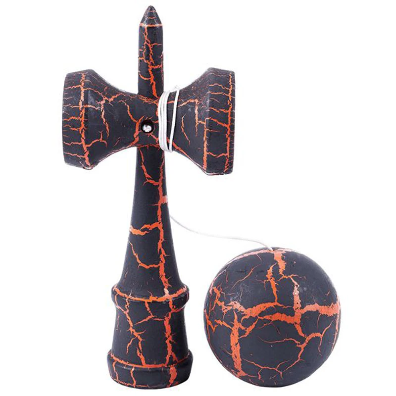 New Full Crackle Wood Kendama Ball Education Traditional Game Toy New|wooden kendama|kendama ballkendama toy |