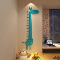 animal giraffe height sticker acrylic 3d wall stickers growth meter childrens room living room porch nursery decor rangefinder
