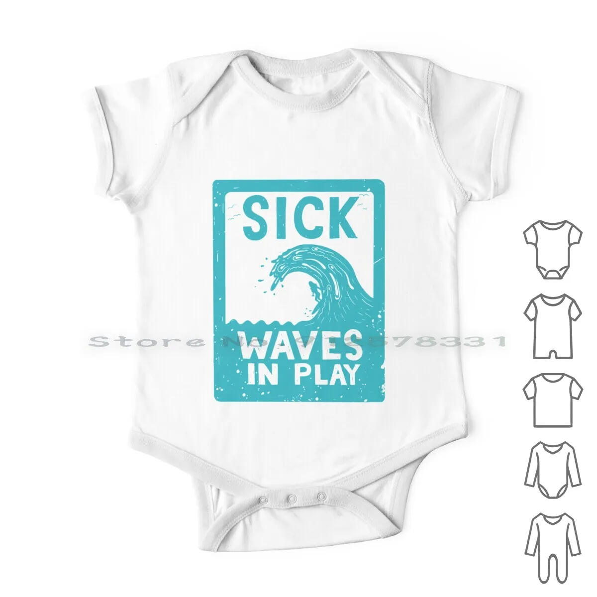 

Srf Zne Newborn Baby Clothes Rompers Cotton Jumpsuits Hand Drawn Typography Vintage Signs Signage Surfing Ocean Sea Beach Waves