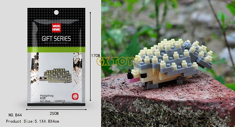 Микро-строительный блок Wisehawk обучающая игрушка животное кирпич подарок