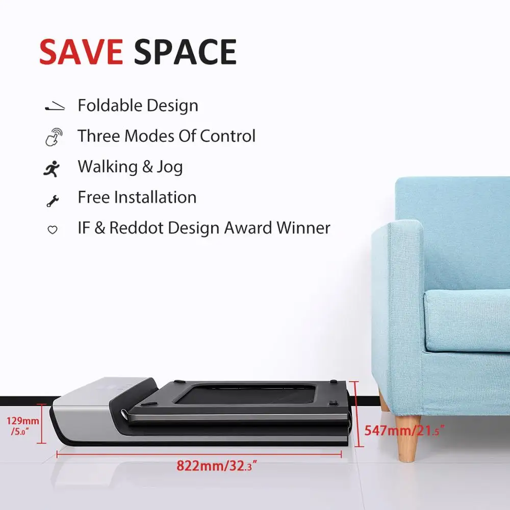 WalkingPad A1 умная электрическая складная беговая дорожка для дома тренажер бегать трусцой быстрой ходьбы в домашних условиях тренировки для похудения и оздоровления дистанционное управление спортивный инвентарь