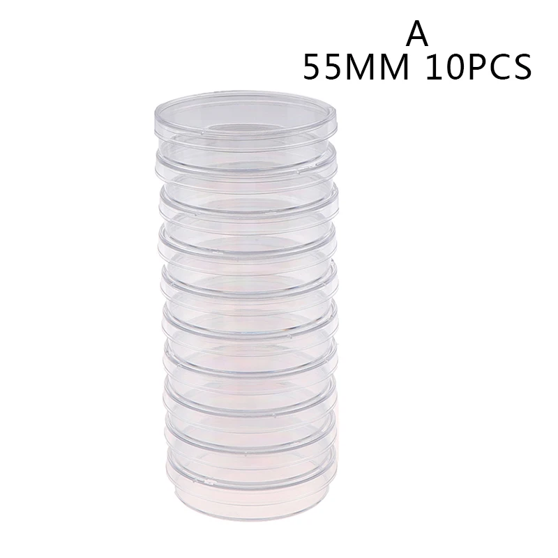 

10Pcs 55mm Polystyrene Sterile Petri Dishes Bacteria Culture Dish for Laboratory Medical Biological Scientific Lab Supplies