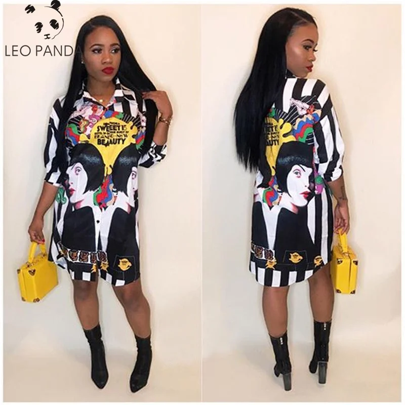 Женская блузка с отложным воротником длинная свободная рубашка на пуговицах