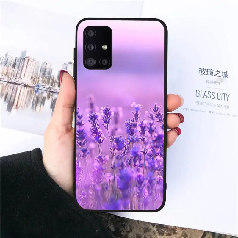 

Purple lavender flowers Phone Case For Samsung galaxy S 7 8 9 10 20 edge A 6 10 20 30 50 51 70 note 10 plus