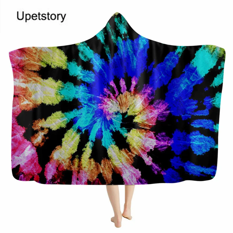 

Женские толстовки Upetstory большого размера, носимое одеяло s Tie Dye, удобное одеяло для путешествий, постельное белье для спальни, одеяло большог...