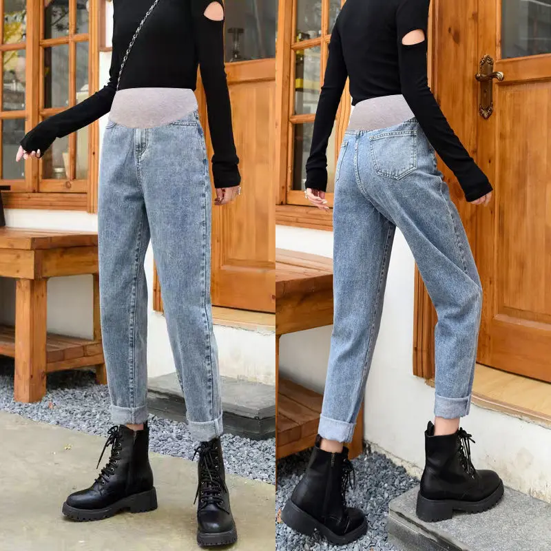 

Boy Friend Jeans Maternity Pants For Pregnant Women Trousers Casual Loose High Quality Jeans Pregnancy Pants Maternity Clothing