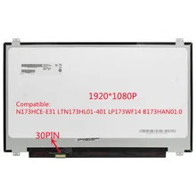 17.3 Inch Laptop LCD Screen, LP173WF4-SPF1, N173HCE-E31, B173HAN01.0, FHD, 1920x1080, EDP