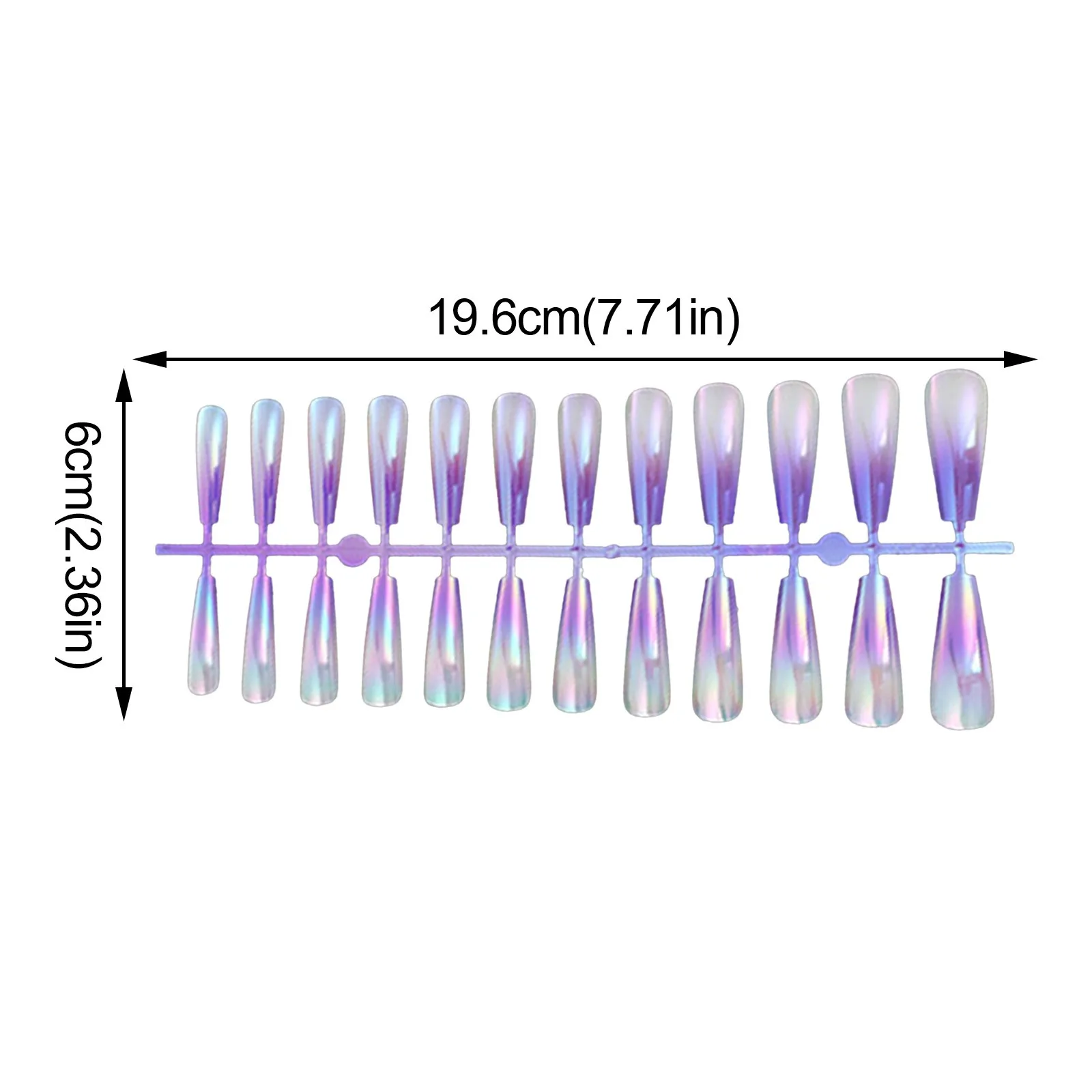 

24Pcs Full Cover French Long Press On Nails False Nail Extra Coffin Glossy Ballerina Natural Gradient Colo Tips Manicure Tool