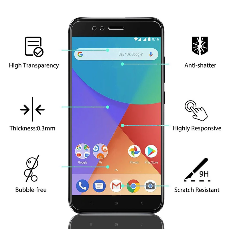 Закаленное стекло 9H для смартфона Xiaomi Redmi 3 Pro 3S 4 4A 5 6 Plus 5A 6A 6PRO защитная пленка