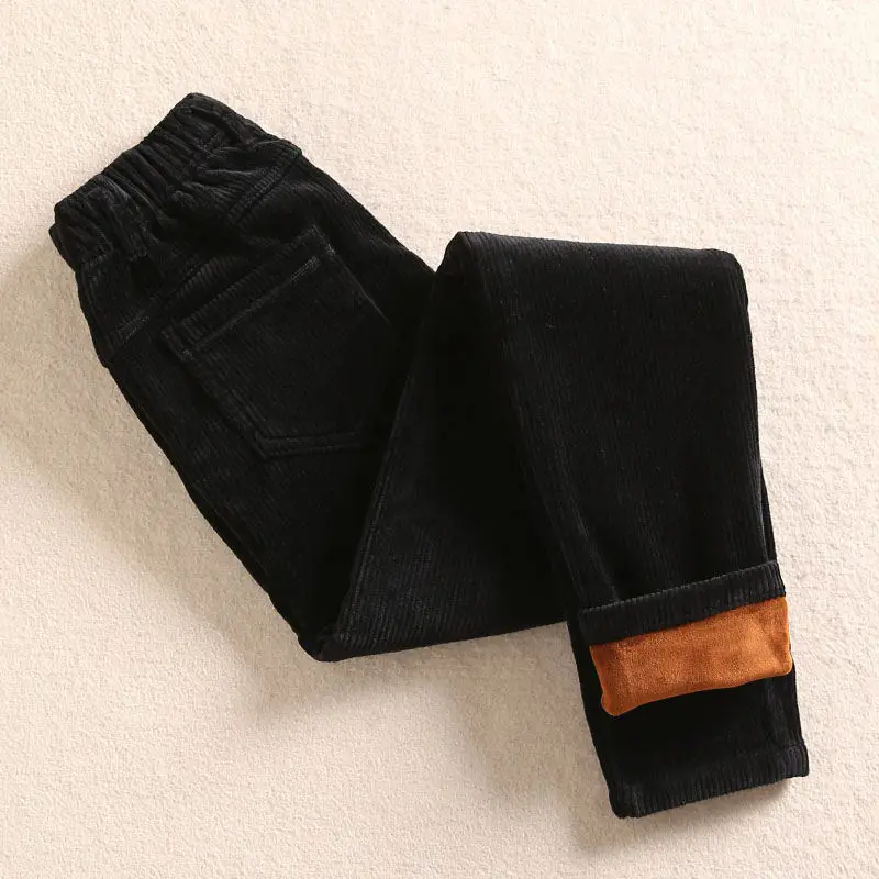 Женские вельветовые шаровары с высокой талией на осень и зиму бархатные плотные