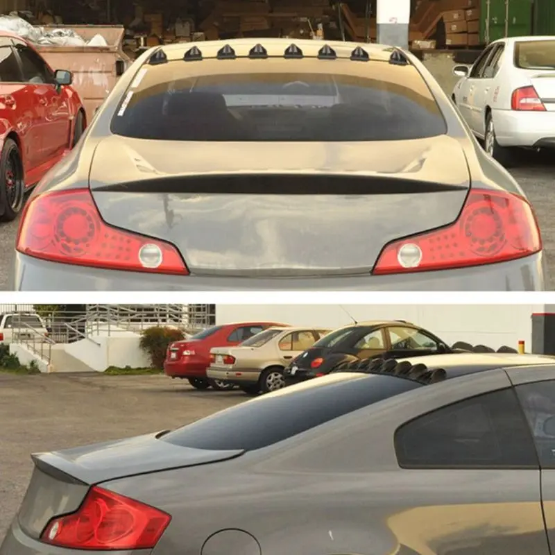 1Pcs Carbon Fiber Shark Fin Kit Diffuser Spoiler Roof Wing Windshield Vortex Generator for Windscreen RoofSpoiler Bumper | Автомобили и