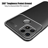 for oppo a15 case cover oppo a52 a72 a92 a53s a73 a93 soft silicone tpu shockproof bumper carbon fiber phone case for oppo a15