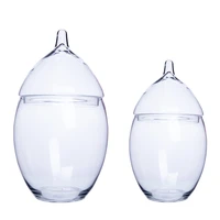lead free glass candy jar with dust proof lid kitchen storage tank bottle fruit snacks moistureproof container