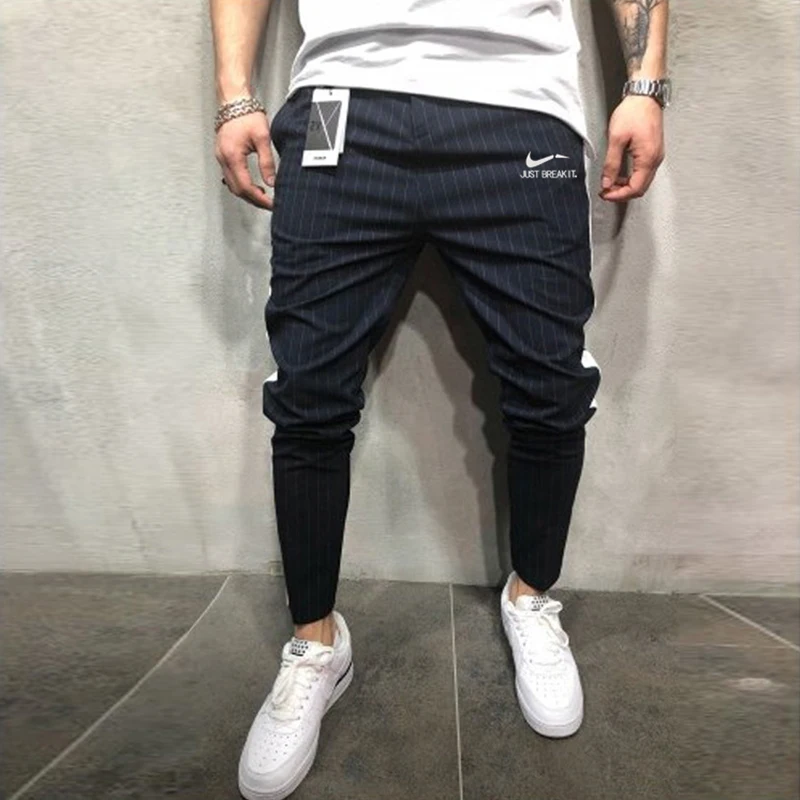Спортивные штаны новинка спортивные для бега Мужские фитнеса длинные и тонкие