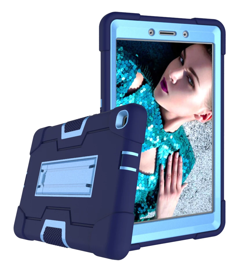 T290 чехол для планшета samsung Galaxy Tab A 8,0 SM-T290 T295 T297 чехол 3 слоя ударопрочный с подставкой Жесткий ПК силиконовый чехол