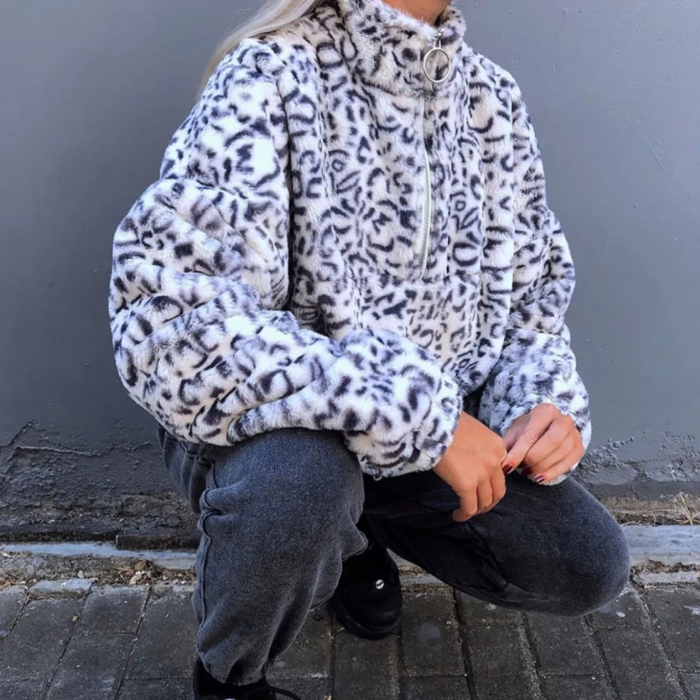 Женская теплая куртка из искусственного меха Повседневная Свободная плюшевая