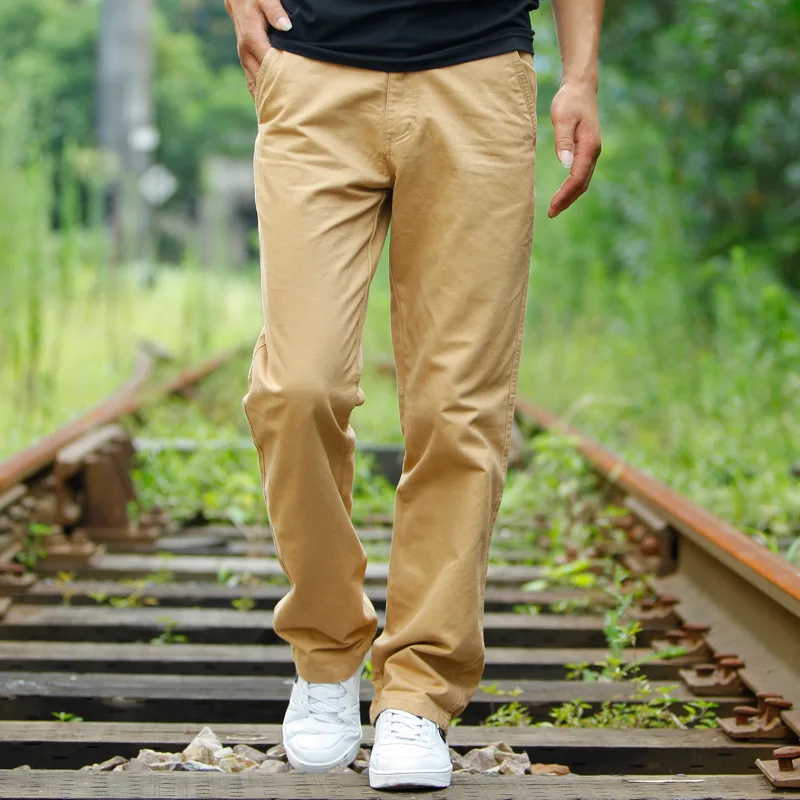

High Quality Cotton Men Cargo Joggers Pants Zipper Fly Military Trousers Men Fashion Brand Loose Casual Overalls Plus Size