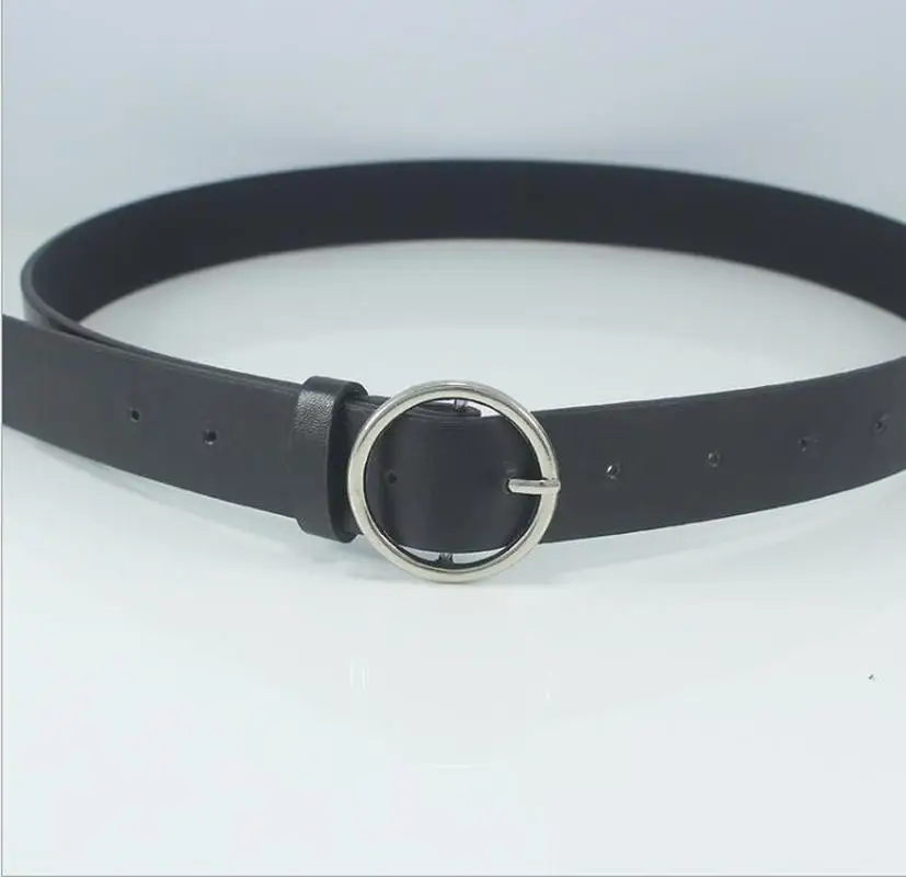 Модный женский винтажный кожаный ремень с металлической пряжкой в стиле