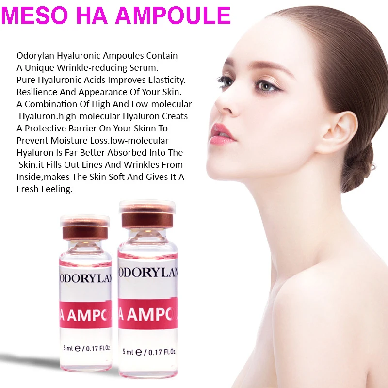 Японский 5 мл сшитого HA гиалуроновой кислоты чистая микромолекулярная