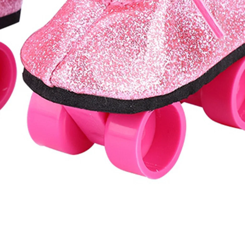 

New Style Pink Doll Handmade Skate Shoes Fit 43cm Born Baby Doll Clothes 18 Inch Doll Shoes Children Best Birthday Gift