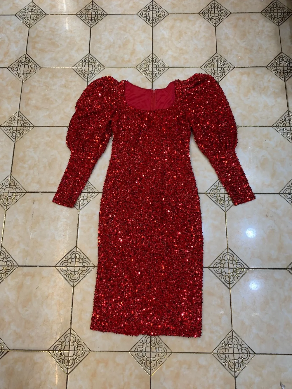 

2020 New Fashion Women black red strapless long sleeve Bodycon Bandage Elegant Designer Floor - length Wholesale