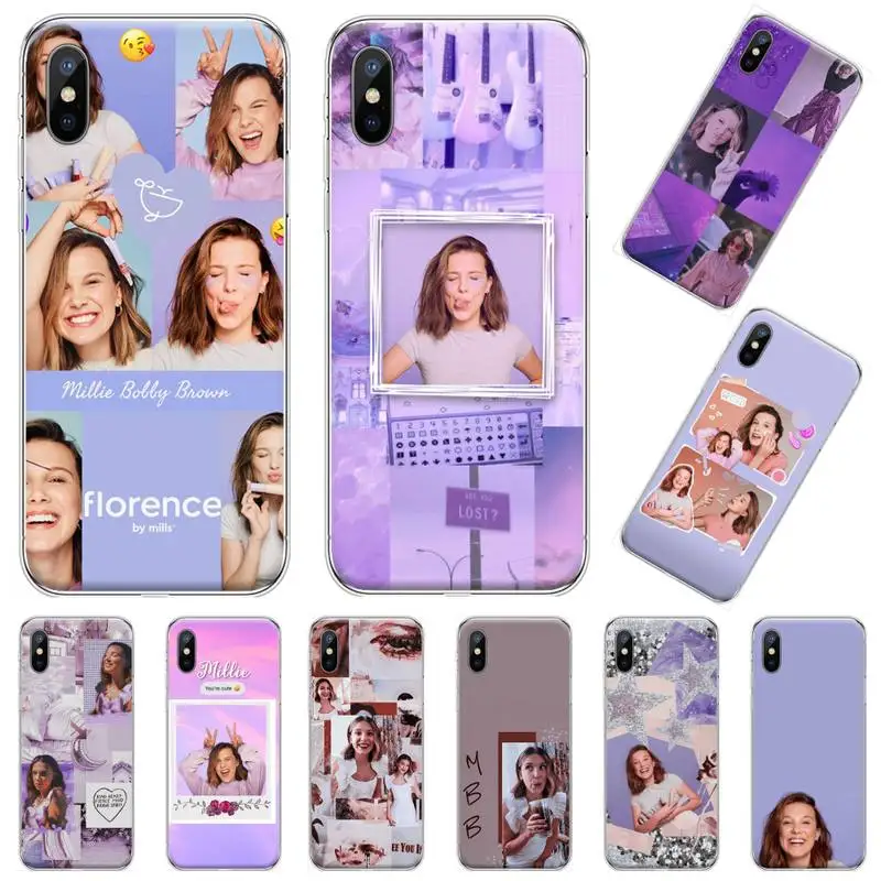 

Millie Bobby Brown Stranger Things Phone Case For iphone 11 12 13 5 c se 6 s 7 8 plus x xs xr mini pro max cover coque funda
