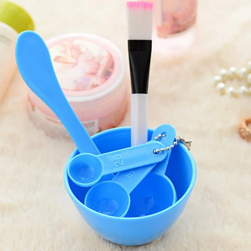 1 Набор 4 в 1 DIY маска для лица щетка и чашка для смешивания ложка Палочка Набор кистей профессиональные инструменты для красоты лица наборы для ухода за лицом для женщин