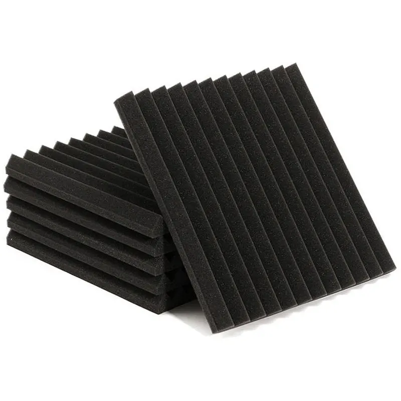 HTHL-Wedge Acoustic Foam With Adhesive Tape 8 Pcs Soundproof Panels Silencing Sponge | Обустройство дома