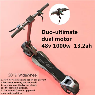 2019 Duo-ultimate Электрический скутер Mercane WideWheel с широким колесом 48 в 500 Вт/1000 Вт, двухколесный двухмоторный скейтборд - Цвет: 2019 Duo-ultimate