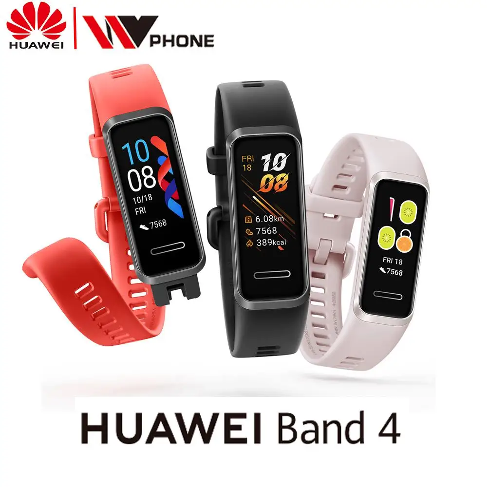 Huawei Группа 4 Смарт Часы SmartBand Music Control Heart Rate Health Monitor Новый циферблатов USB штекер